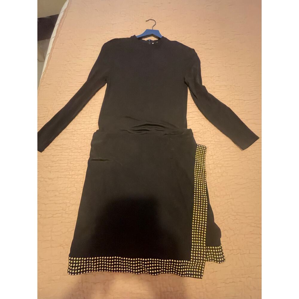 Roberto Cavalli Studded Mini Dress in Black with Gold Studs NWT - Picture 4 of 16